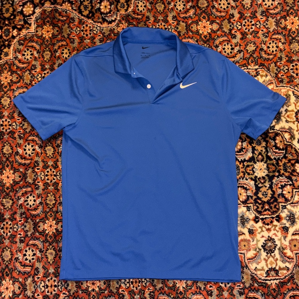 Nike Men's Vibrant Blue Polo Shirt